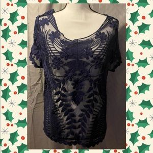 Ladies size large see through express top large